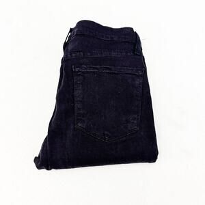 Frame Le Skinny de Jeanne Black Denim Jeans Gold Button SIze 27